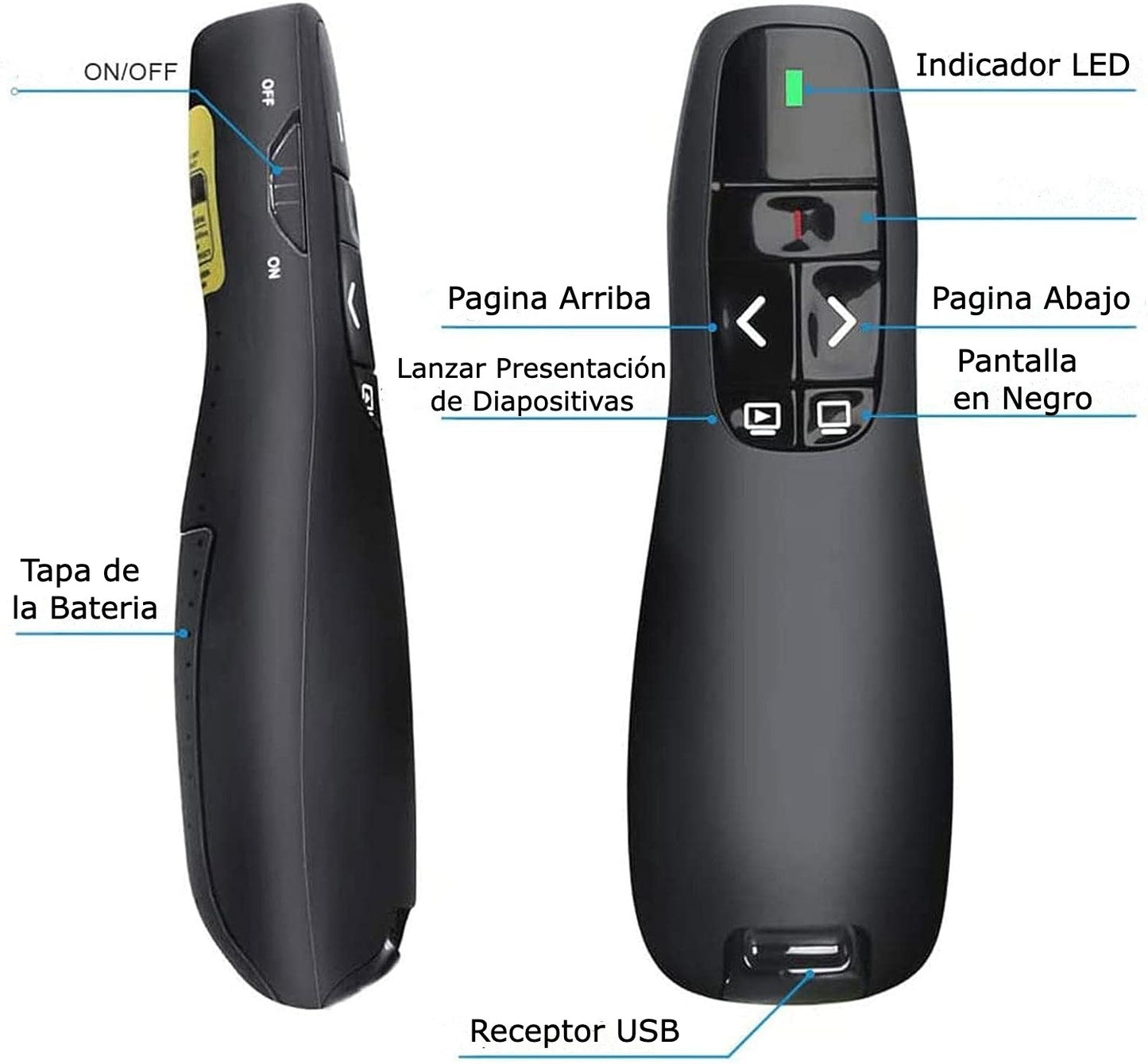 Presentador De Diapositivas Inalámbrico Mando A Distancia