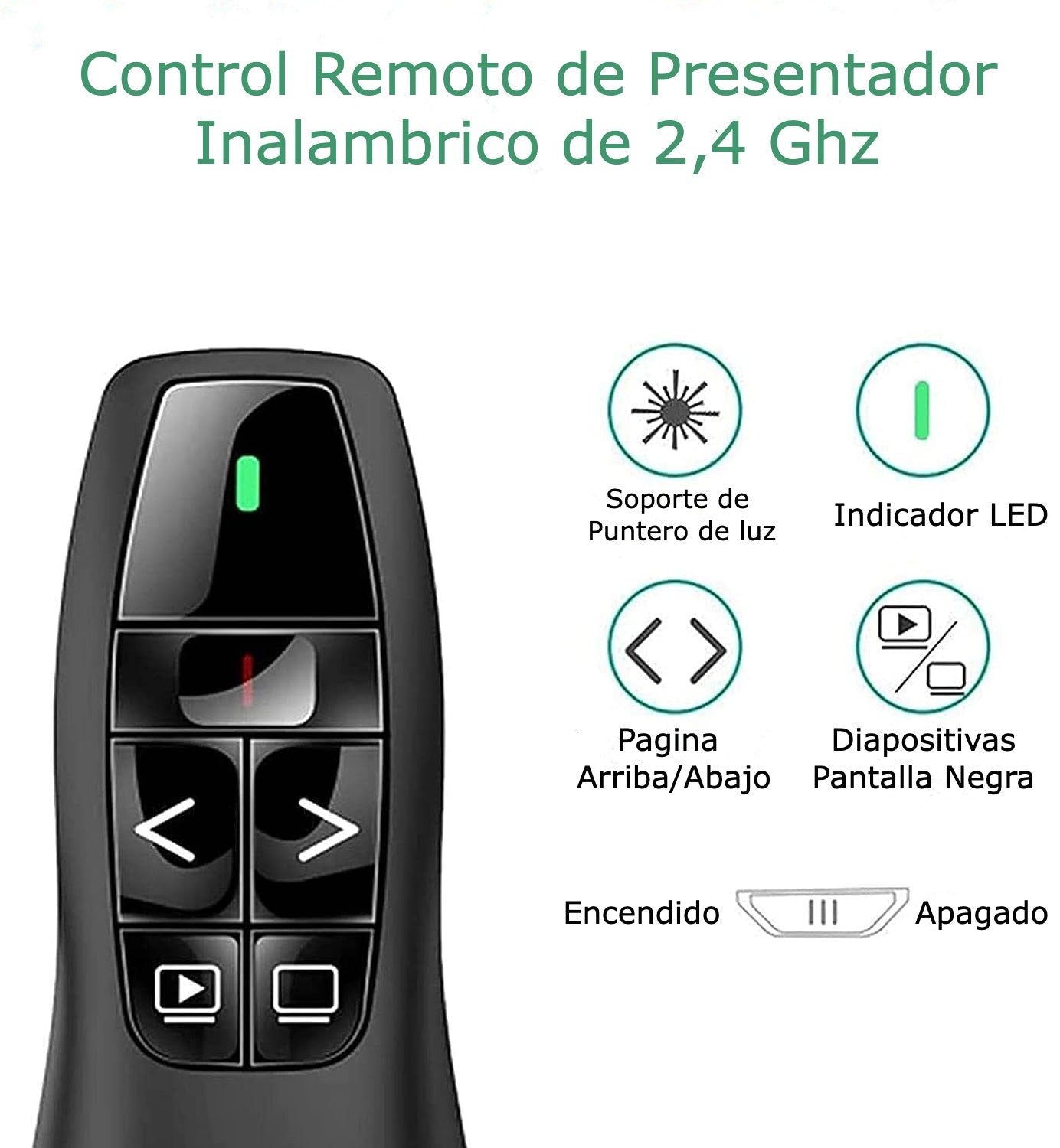 Presentador De Diapositivas Inalámbrico Mando A Distancia